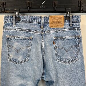 Vintage 90s Levi’s 505 Regular Fit Straight Leg Jeans Size 35x30 Orange Tab